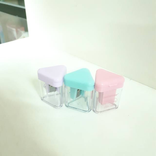 

RAUTAN PENSIL MINI warna PASTEL lilac blue pink pengserut serutan