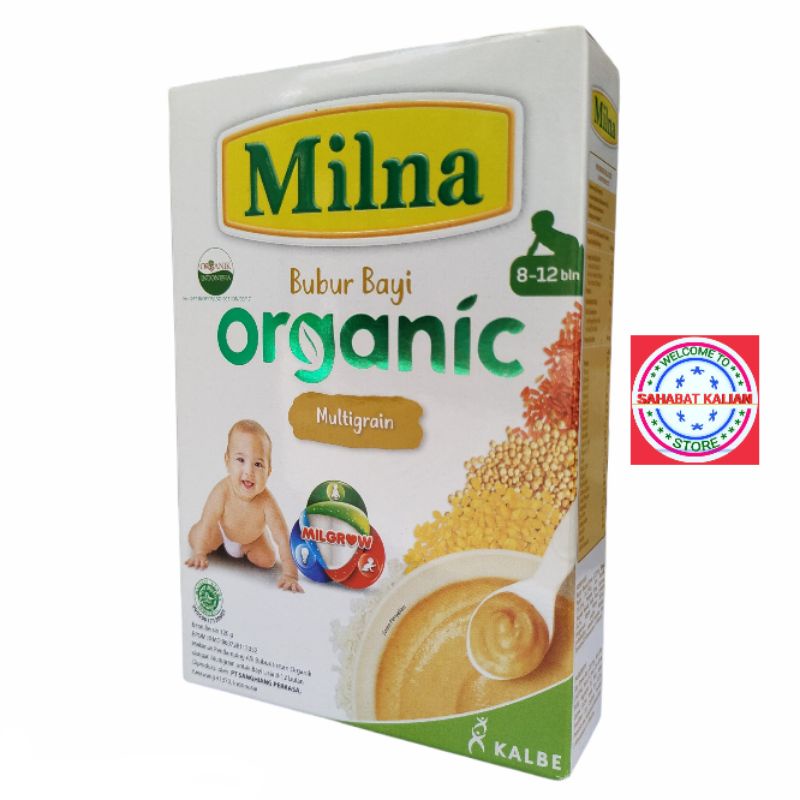 MILNA ORGANIC BAYI MULTIGRAIN 120GR 8 - 12 BULAN PER 1 BOX