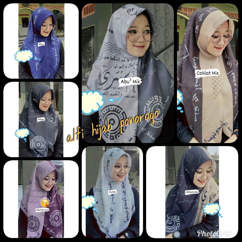 Hijab jilbab man ana versi 2 arabic motif segi empat halus lembut termurah berkuwalitas