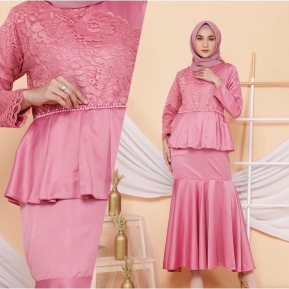 READYSTOCK ALEYSIA Mermaid/Gaun Pesta Muslimah/Dress Pesta Kondangan