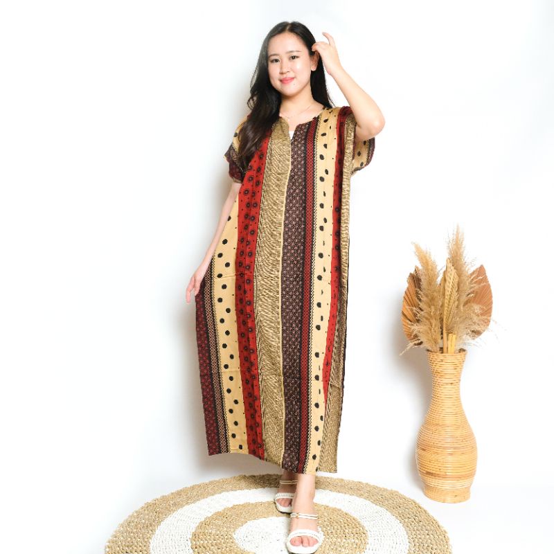 Daster busui bali habel rayon premium panjang semata kaki resleting-B36