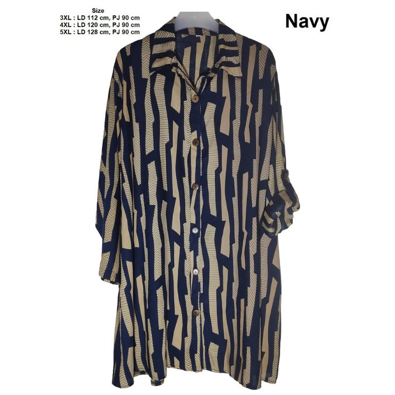 Cyn Tunik Batik Wanita Jumbo Rayon Salur Adem