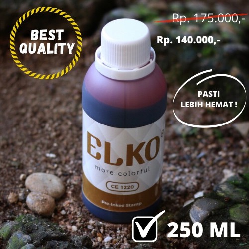 

Tinta Stempel Flash Trodat Otomatis Warna EMAS isi 250 ML ELKO Waterproof