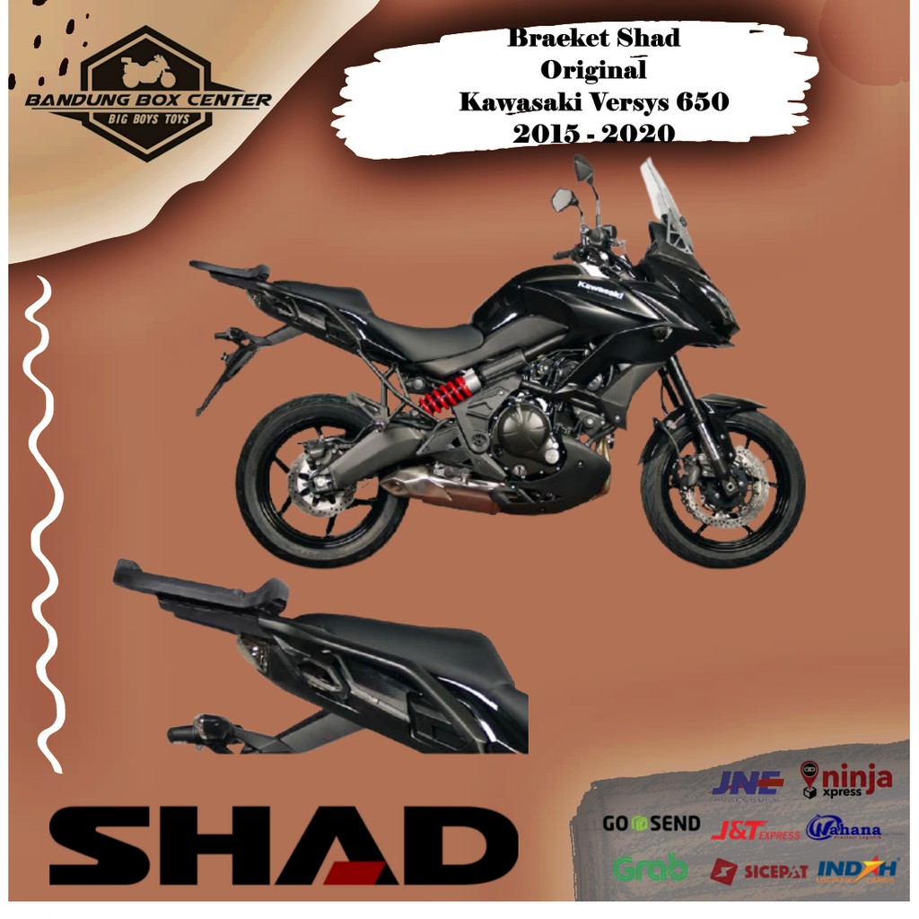 Bracket Box Versys 650 atau Breket Shad Original Motor Kawasaki Versys 650 2015 - 2020