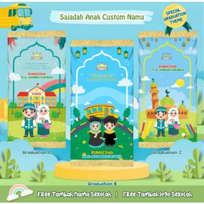 Sajadah Anak Custom New Motif-1