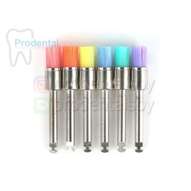 Dental bur prophy brush flat nylon profilaksis prophylaxis polishing brush gigi bur poles gigi nilon kecil