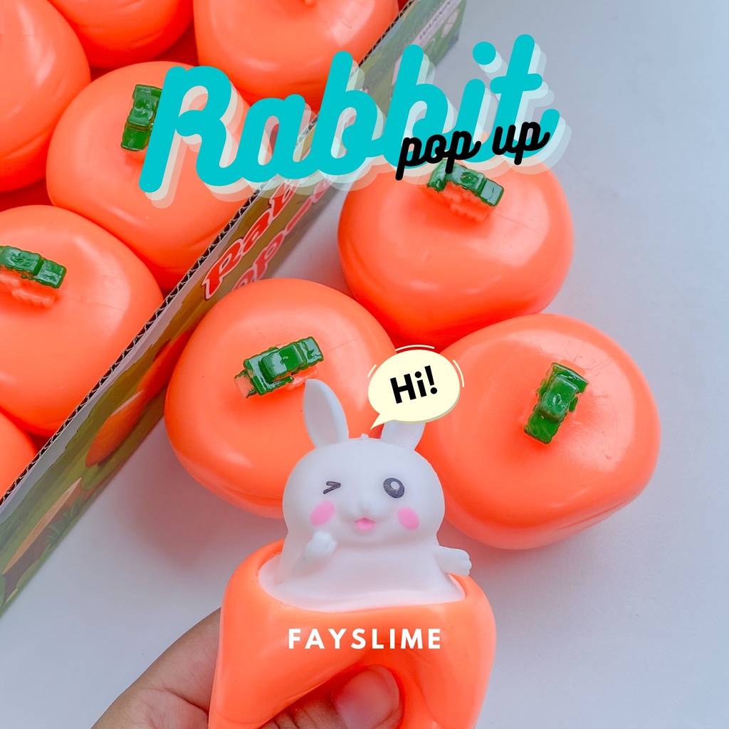 mainan Pop Up Squishy bentuk kelinci tikus