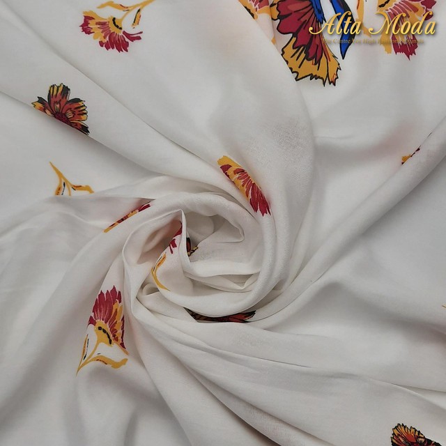 

Alta Moda Viscose Rayon Motif Printed Bunga Matahari - Putih (1M)