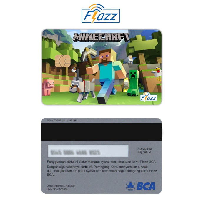 Motif Maincraft Kartu Flazz BCA Gen 2 NFC Custom Card
