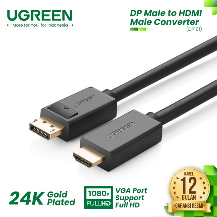 UGREEN Kabel DisplayPort (DP) to HDMI 1 meter - DP101