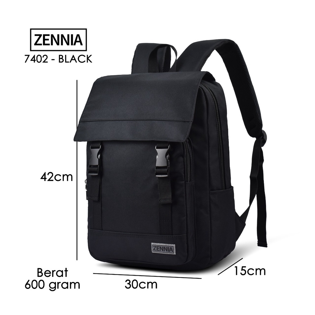 Tas Sekolah Zennia 7402 Tas Ransel Kuliah Wanita Tas Fashion Travelling Tas Perempuan