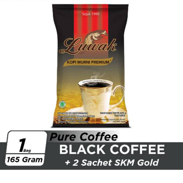 Kopi Luwak Murni Black Coffee Bag 165gr