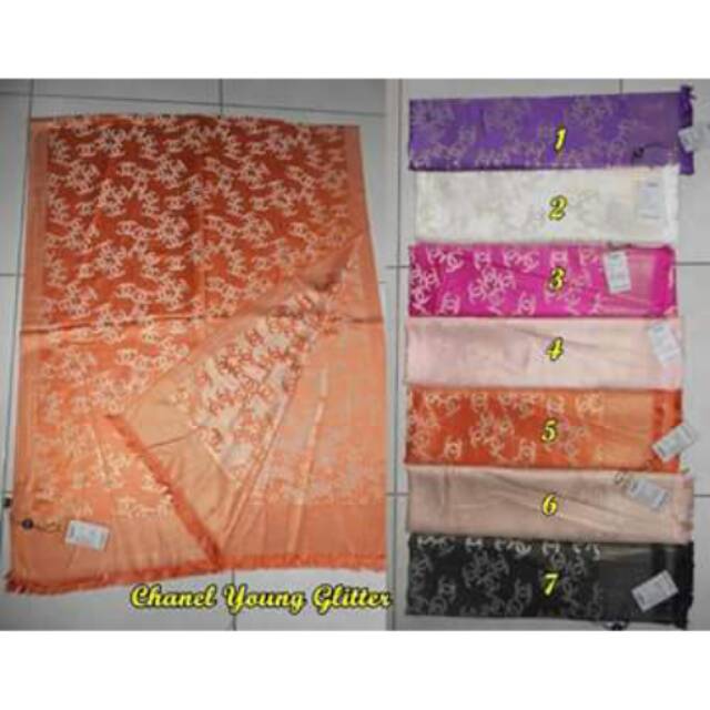 Pasmina channel young glitter premium