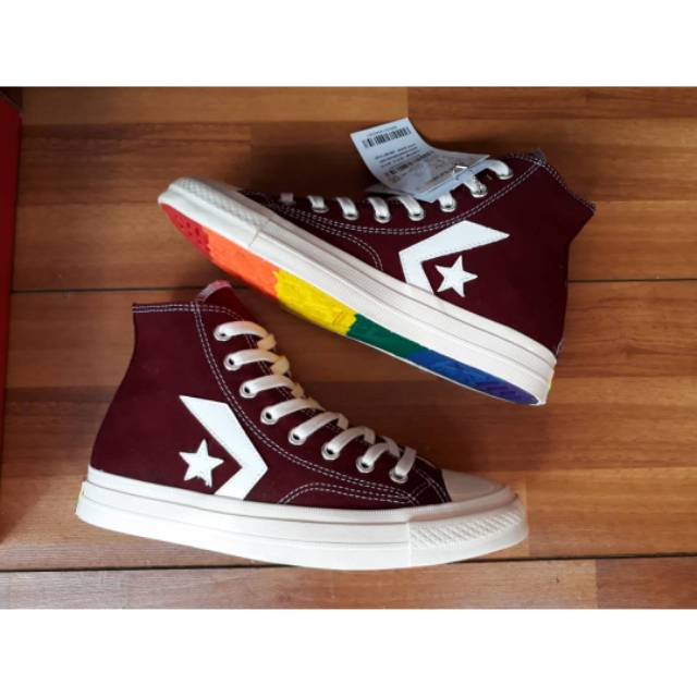 CONVERSE HIGH 70.S PLAYER RAINBOW PREMIUM BNIB MADE IN VIETNAM  SIZE 40/41/42/43/44