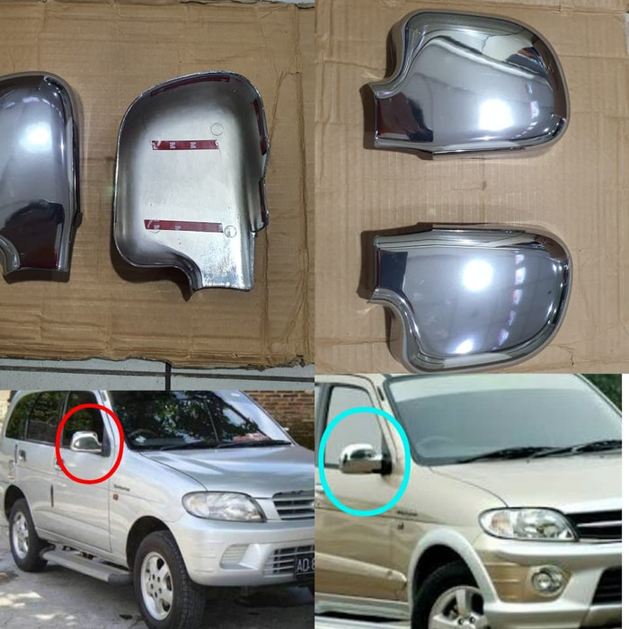 MIRROR Cover TUTUP spion semua mOBIL Daihatsu TARUNA / TARUNA OXXY chrome crome