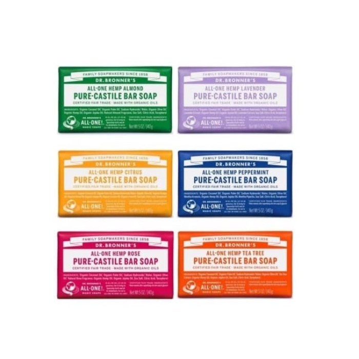 DR. BRONNER'S PURE-CASTILE BAR SOAP 140 g