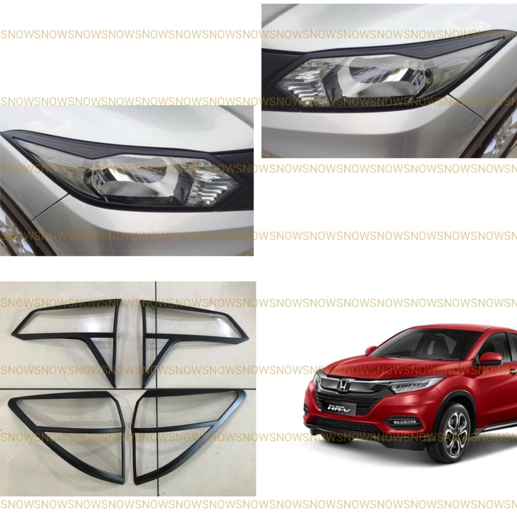 Paket Garnish Lampu Depan Belakang Honda HRV 2015 2018 Hitam Chrome