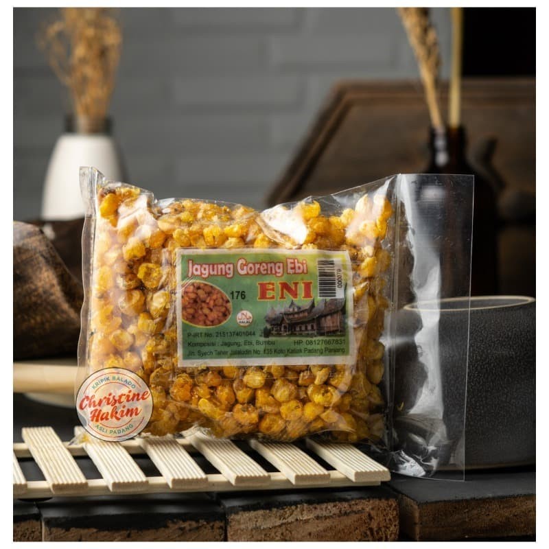 

Jagung Goreng Bumbu Ebi ENI 200 gram / Oleh-Oleh Makanan Khas Padang