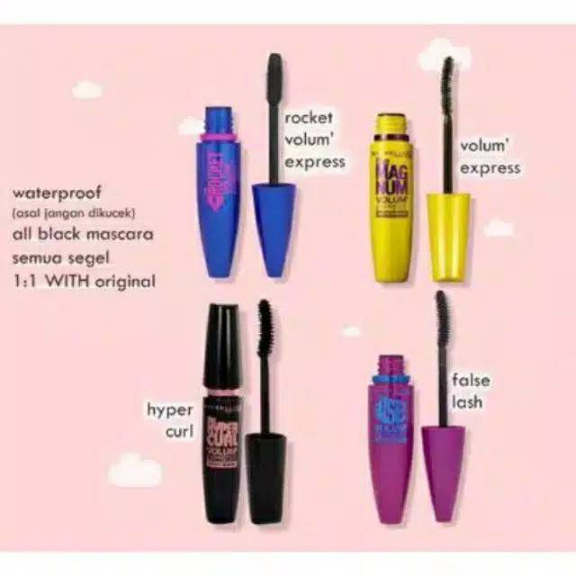 ⭐ BRILI ⭐ Maybelline mascara - maskara maybeline waterproof murah - maybelien kuning ungu biru hitam