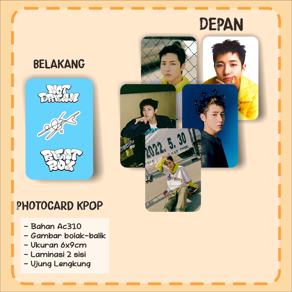 PHOTOCARD BEATBOX NCT DREAM 1 SET ISI 5 PCS