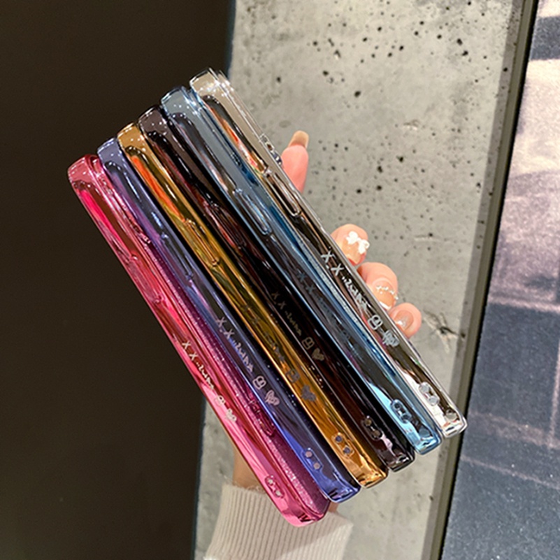 Soft Case Pelindung Desain Beruang 3D Electroplated Shockproof Untuk iPhone 13 12 11 Pro Max X Xr Xs Max SE 2020 iPhone 8 7 6 6s Plus 7pus 8plus Luxury Plating Cellphone Phone Case Casing All-inclusive Shockproof Protective Cover