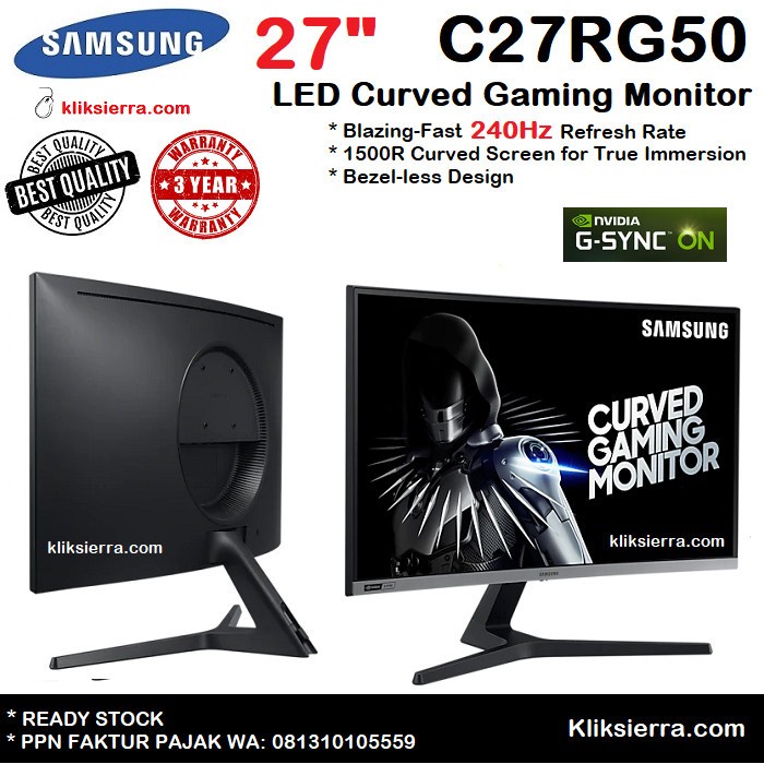 SAMSUNG 27&quot; LC27RG50FQE QLED Curved Gaming Garansi Resmi