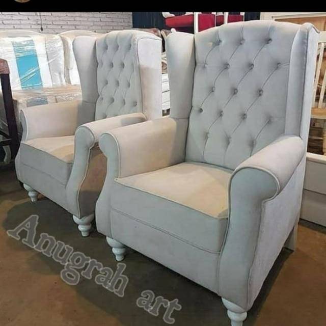Wing chair sofa single minimalis sofa wing chair mewah berkelas premium