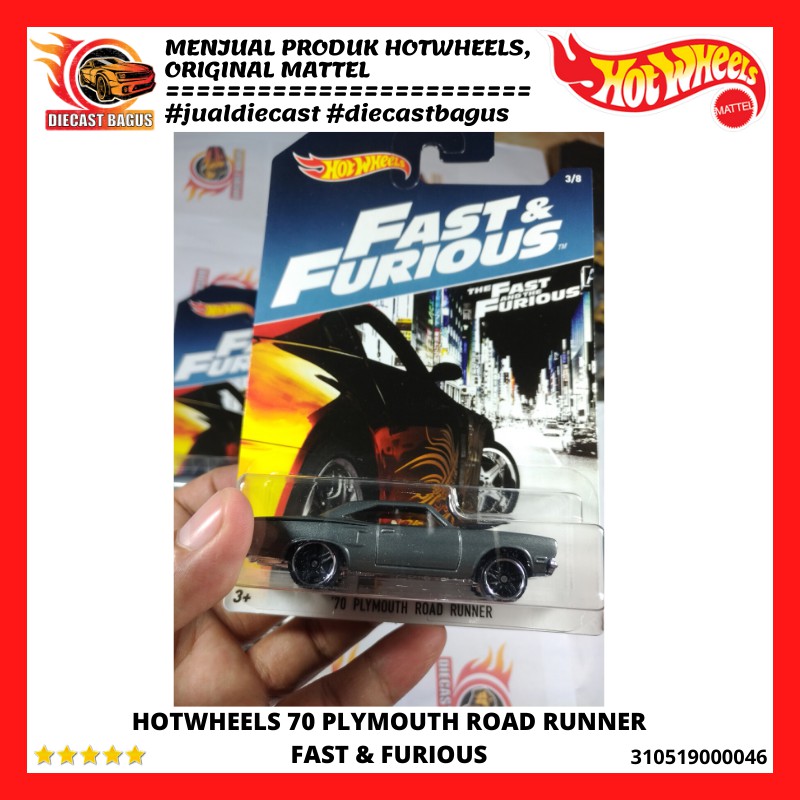 HOT WHEELS 70 PLYMOUTH ROAD RUNNER FAST & FURIOUS