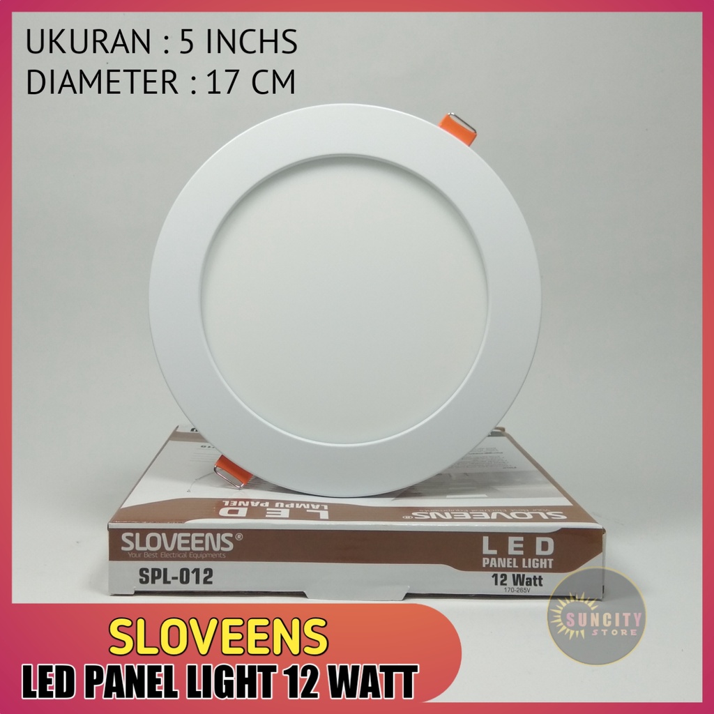 Sloveens Panel LED / LED Downlight Inbow 12 Watt - Cahaya Putih &amp; Warm White