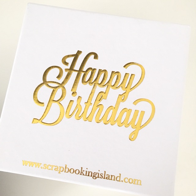 

Gift Box kotak kado anniv birthday gold embossed harcover