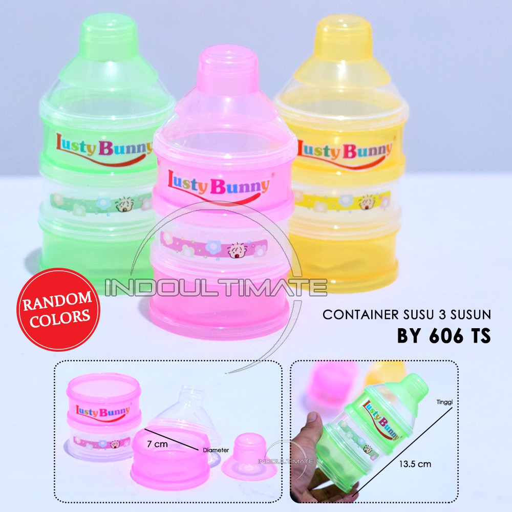 Container Susu Bayi LUSTY BUNNY / Tempat / Wadah Susu / alat makan bayi / botol susu Random BY-606TS