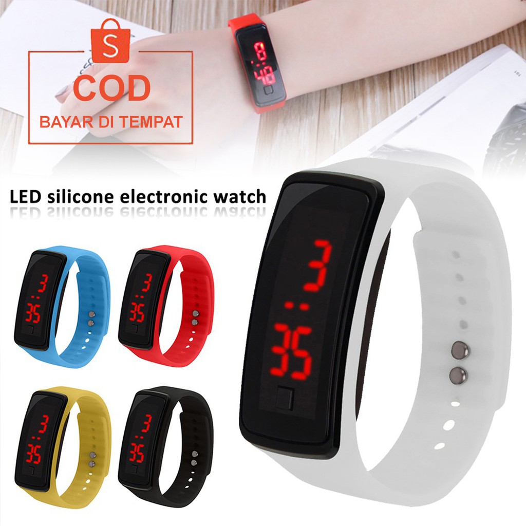 [✅COD] Jam Tangan Digital Sport Led Watch Aksesoris Fashion Wanita Pria Cewek Cowok Anti Air Murah Couple Original