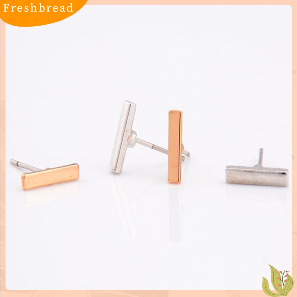 [TERLARIS]Women Men Fashion T Bar Alloy Ear Stud Earrings Party Jewelry Birthday Gift