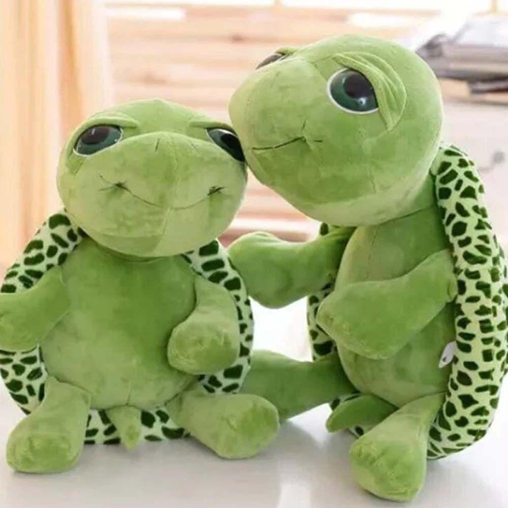 Quinton Tortoise Plush Toy Children 20CM Boneka Kura-Kura Orang Tua-Anak Boneka Animal Pendek Mewah Hijau