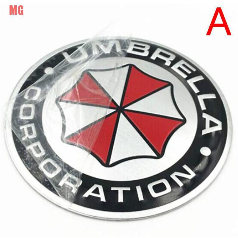 Emblem 3D Stiker Resident Evil Logo Umbrella Corporation