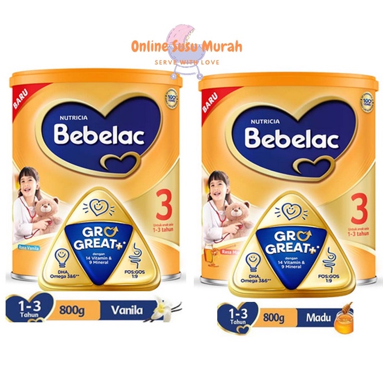 BEBELAC 3 VANILLA MADU 800 GR