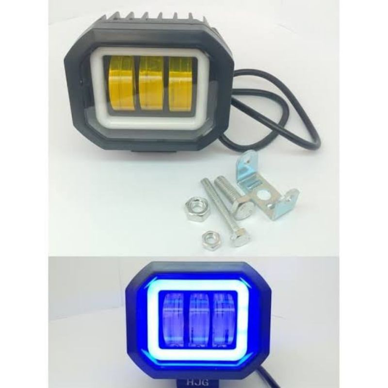 Lampu Daymaker Mini Kotak 3led Lampu Tembak Sorot Cwl 3led 60watt merk HJG