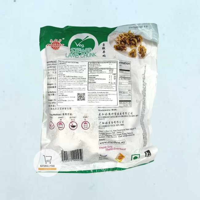 Everbest Vegetarian Kambing Vegetarian Stewed Lamb Chunk 500GR