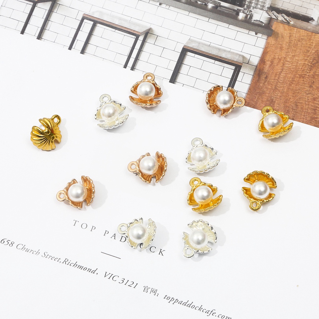 5 pcs 15x12mm Pearl Shell dan Shell Charms untuk Pembuatan Perhiasan dan Fashion Earring Membuat Kalung Liontin Gelang Charms