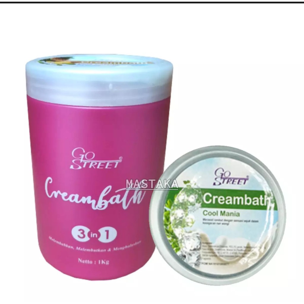 GO STREET Hair Creambath 1000ml Rambut Kering/Rusak/Kusam
