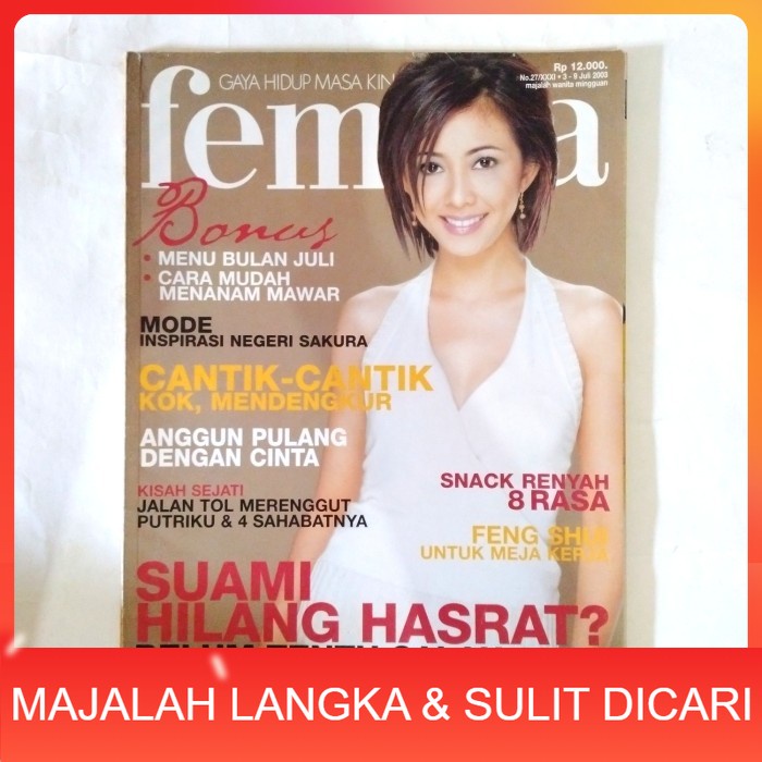 Majalah FEMINA No.27 Jul 2003 Cover EGIDIA Langka