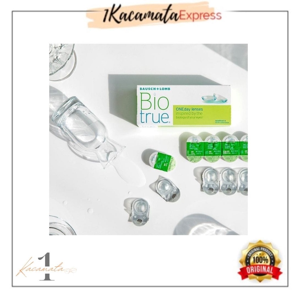 Bio True Softlens Bening 1 Day Harian Bausch and Lomb kadar air tinggi