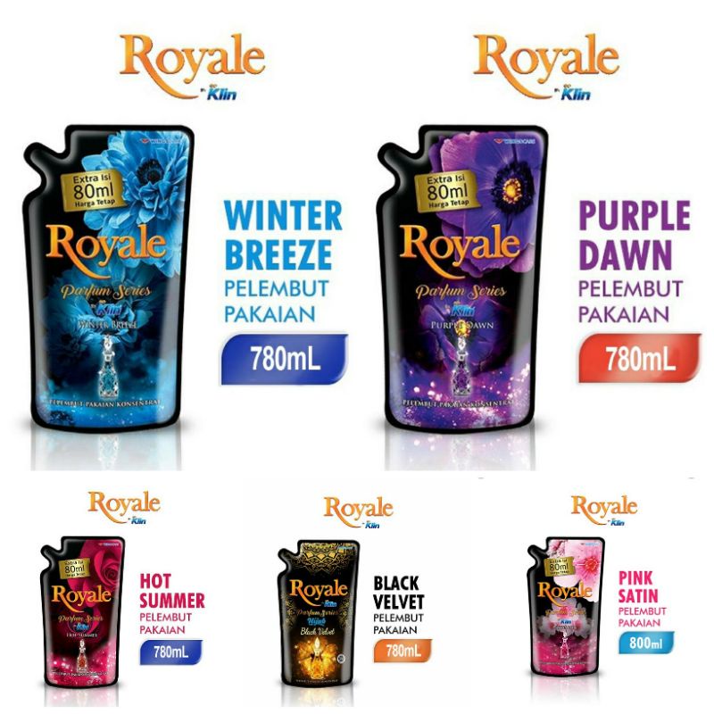 ✨NAZILLA✨ ROYALE SoKlin Pelembut dan Pewangi Pakaian 750ml All Varian