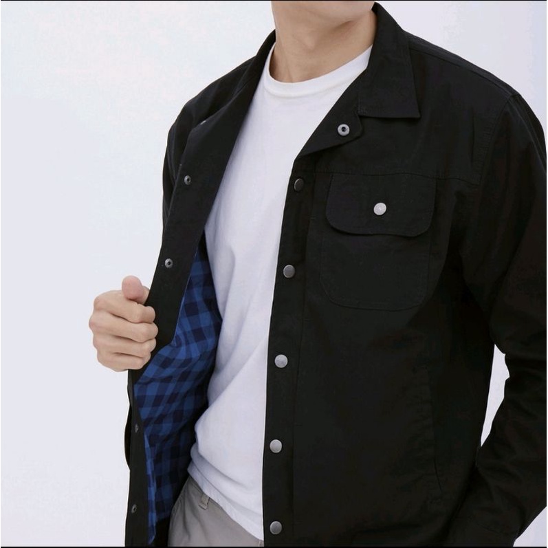 M231 Jaket Pria Coverall Panjang Hitam