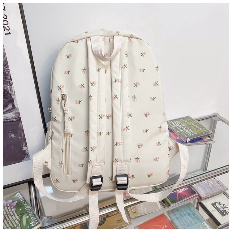 Mores Tas Ransel Rosie Korean Nilon backpack Import Print Aesthethic Tas sekolah laptop lucu kuliah remaja