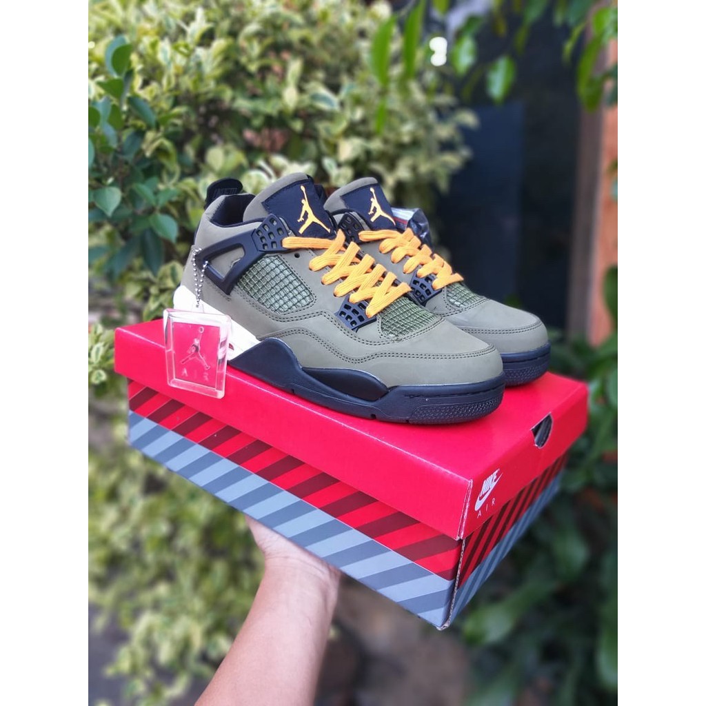 Sepatu NIKE Air Jordan 4 RETRO UNDEFEATED OLIVE  Green Premium Original