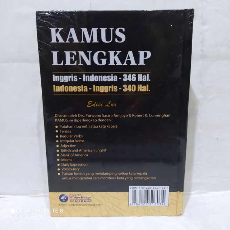 Kamus Lengkap Inggris - Indonesia - 346 Hal Indonesia - Inggris 340 Edisi Lux