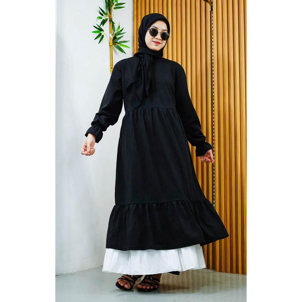 Paket bundling 3 pcs baju black series / blouse gamis tunik / paket hemat 2023 / paket keren / paket muslimah