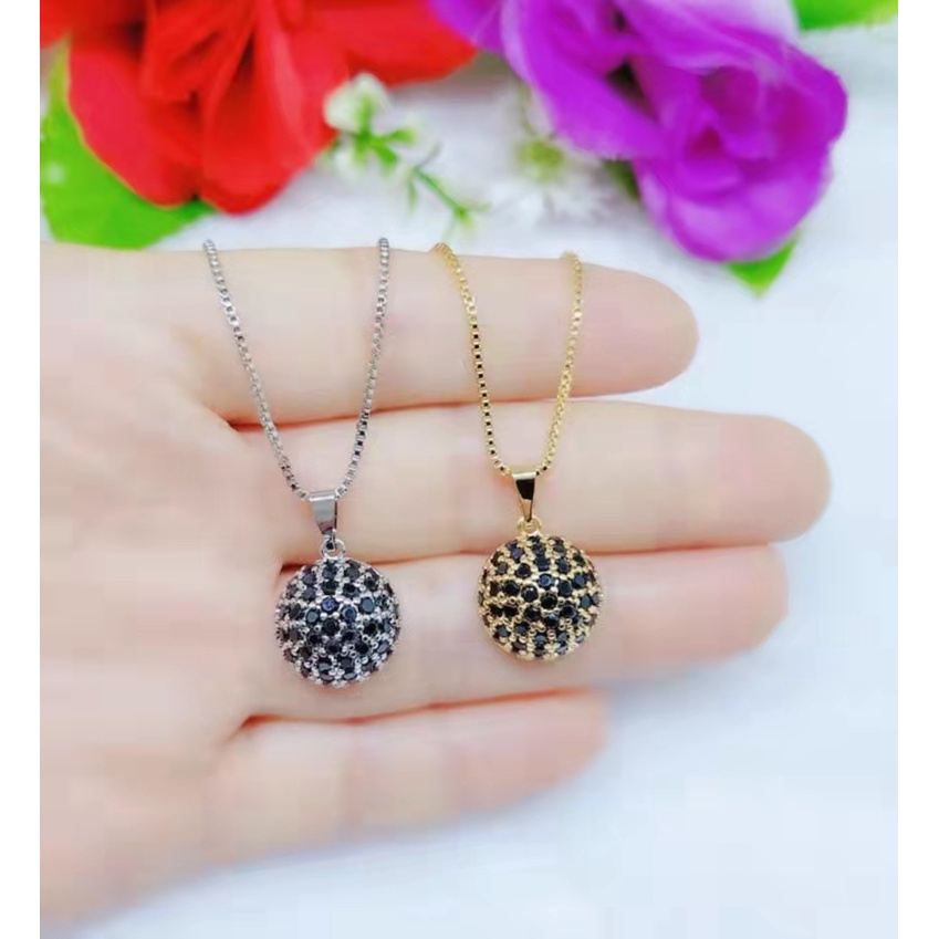 Kalung Xuping Permata Hitam Lapis Emas Perhiasan K86.87