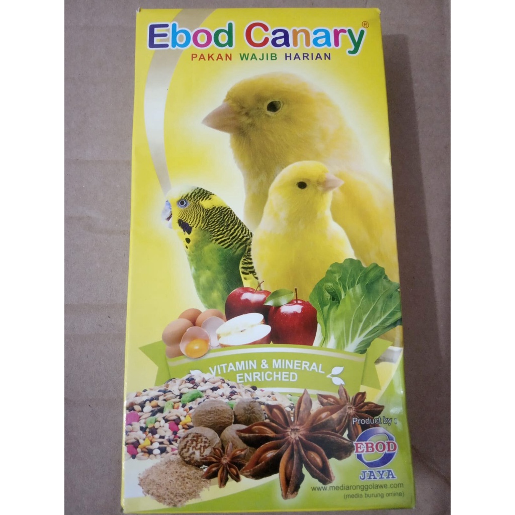 Ebod Canary Dus Pakan Makanan Burung Kenari Branjangan Harian di Kotak